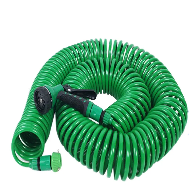 Watering Irrigation Spring Tube Car Wash Water Gun 8 Function with Nozzle 25FT Flexible Portable Expandable Garden Water Hose