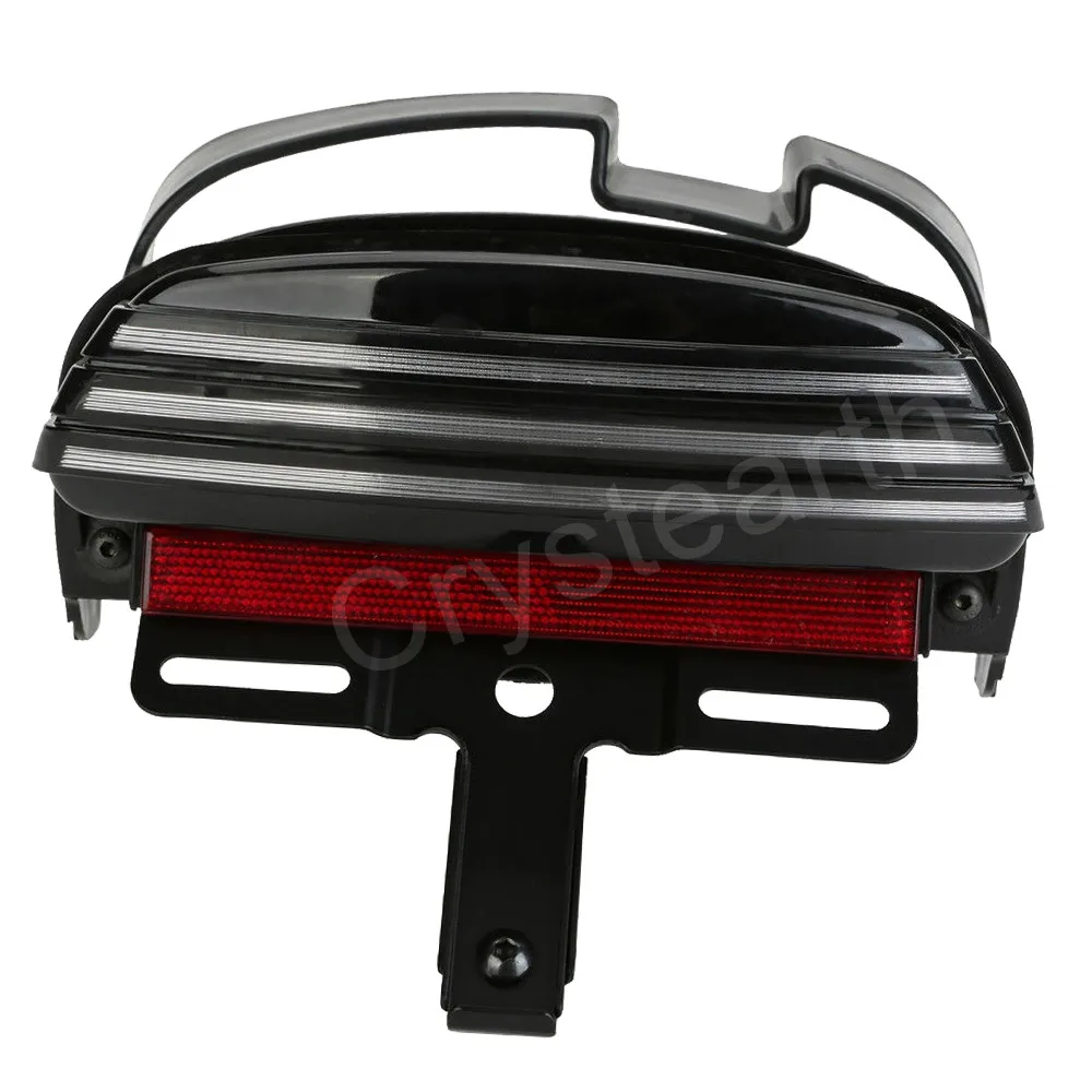 Black Tri-Bar Fender LED Tail Brake Light For Harley Dyna Fat Bob FXDF 2008 2009 2010 2011 2012 2013 Motorcycle LED Taillight