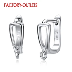 Big Discount Fashion New Arrival Buckle U-shaped Earrings Accessory For Women Jewelry 925 Sterling Silver Earring Findings