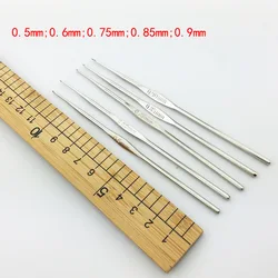 5Pcs/set Small Size Stainless Steel Crochets Hook Knitting Kit Needles tools 0.5mm-0.9mm DIY Hand Tool handicrafts Needle