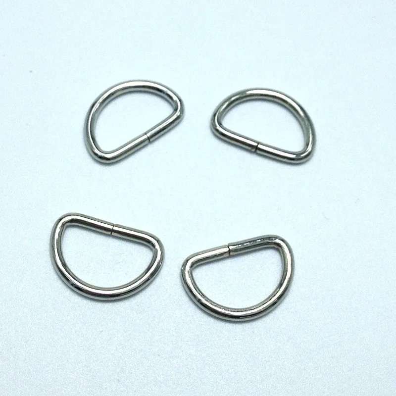 

3/8 Inch ( 10mm ) inside wide Silver Nickel Plated Unwelded D Rings 500pcs/lot