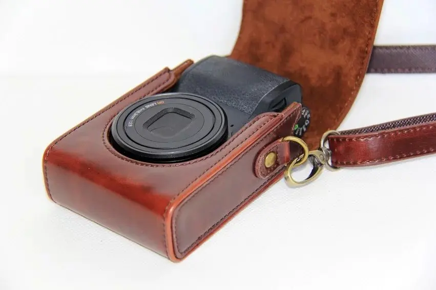 High quality Camera Bag Case Suitable For Ricoh GR Camera Imitation PU leather Case Bag Black Brown Coffee