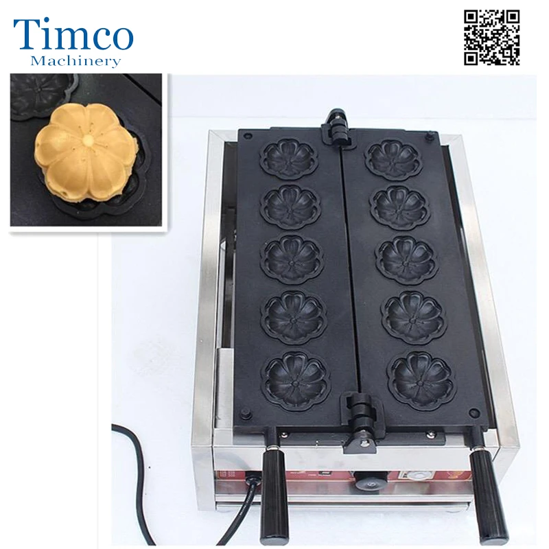 TIMCO Sakura Waffle Machine Commercial Electric Flower Shaped Maker Muffin Yaki Cake Oven Baker