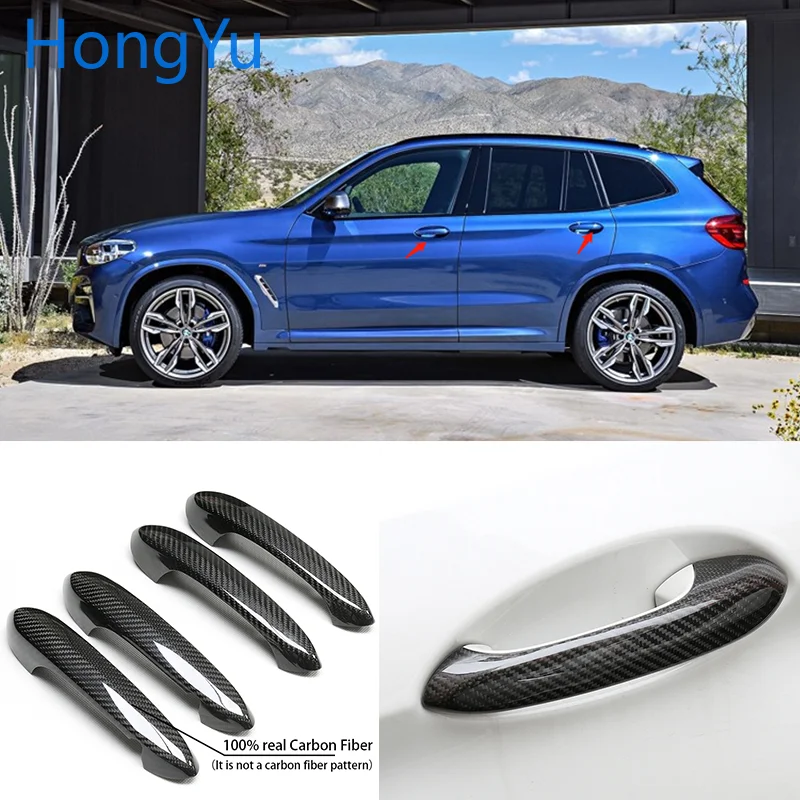 

for BMW x3 G01 G08 xDrive30d X3 M40i 2018-2020 Auto Exterior Carbon Fiber Made Door Handle Cover Sticker Decorations Overlay