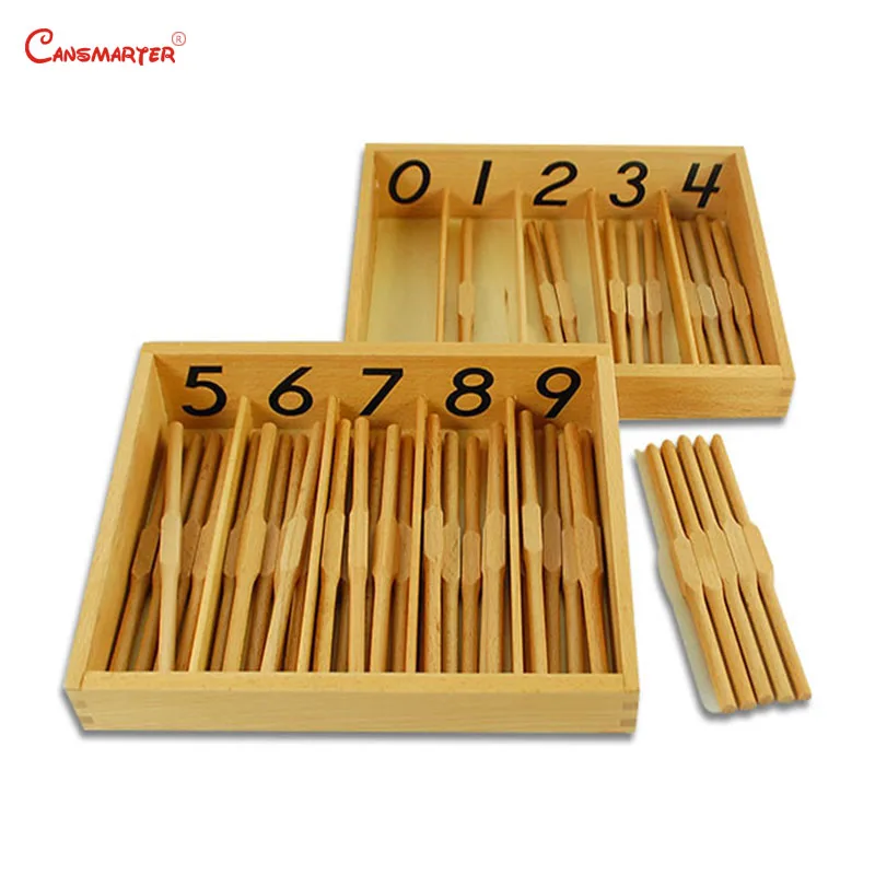 MA025 Wooden Montessori Materials Spindle Box Math Toys for Kids Professional Wooden Beech Training Educational Toys