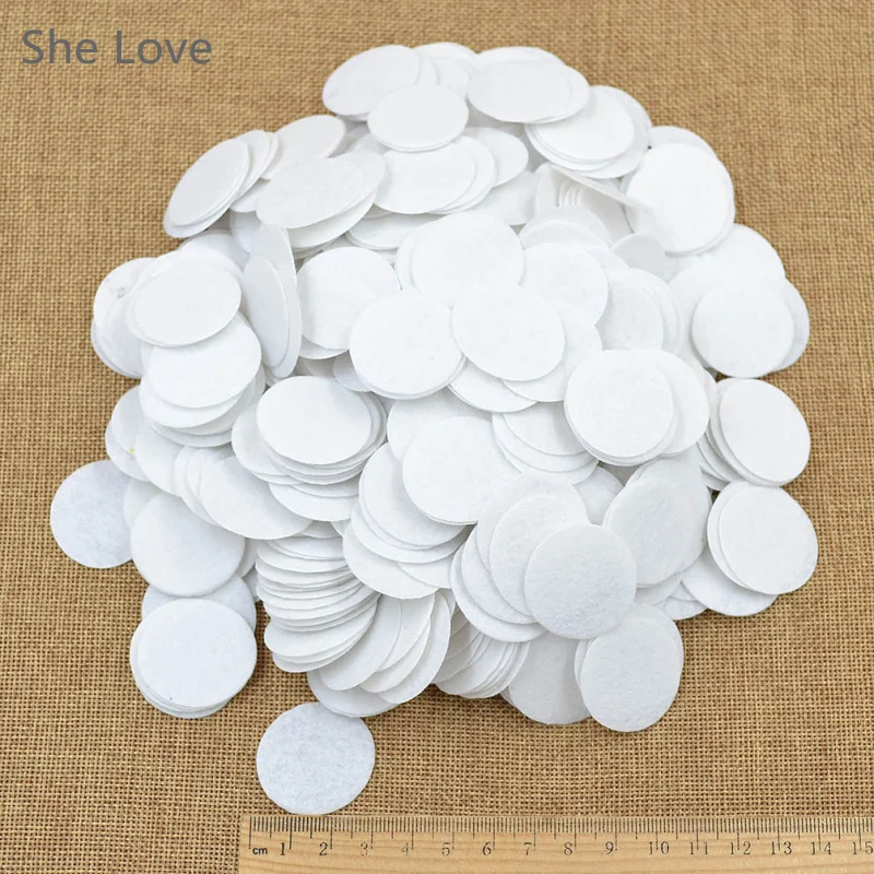 Chzimade 500pcs 30mm Felt Circle Die Cut Appliques DIY Cardmaking Craft Round New