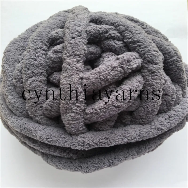 Wholesale Price Super Chunky Chenille Yarn  26Yards  7 Jumbo  Arm Knitting Chenille Yarn for Scarves Blanket