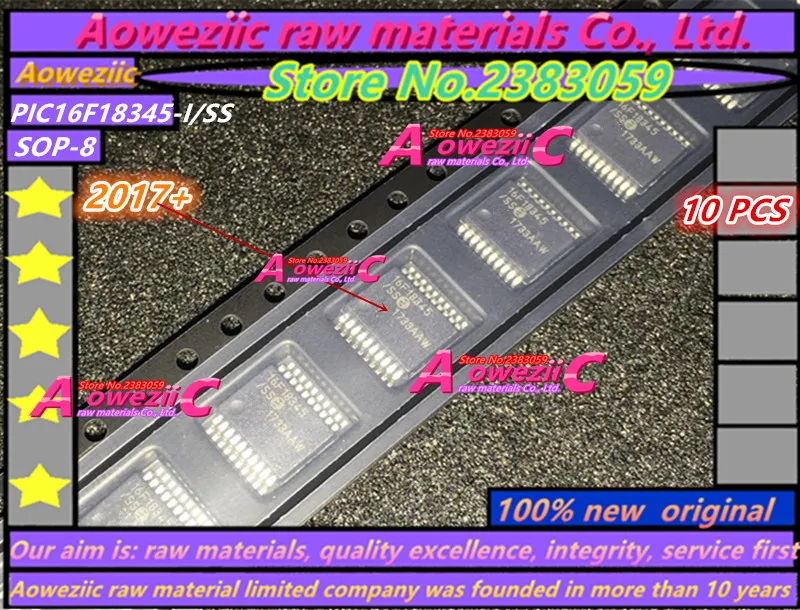 

Aoweziic 2017+ 100% new original PIC16F18345-I/SS PIC16F18345 SSOP-20 8 bit microcontroller MCU 14KB