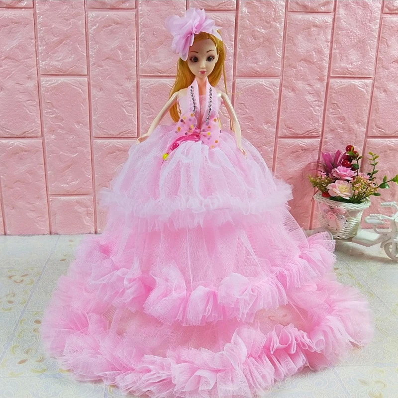 Fashion Girl Toy Princess Bride Lace Skirt Doll Lover Birthday Gift Children Doll Wedding Supplies Window Ornament Decoration