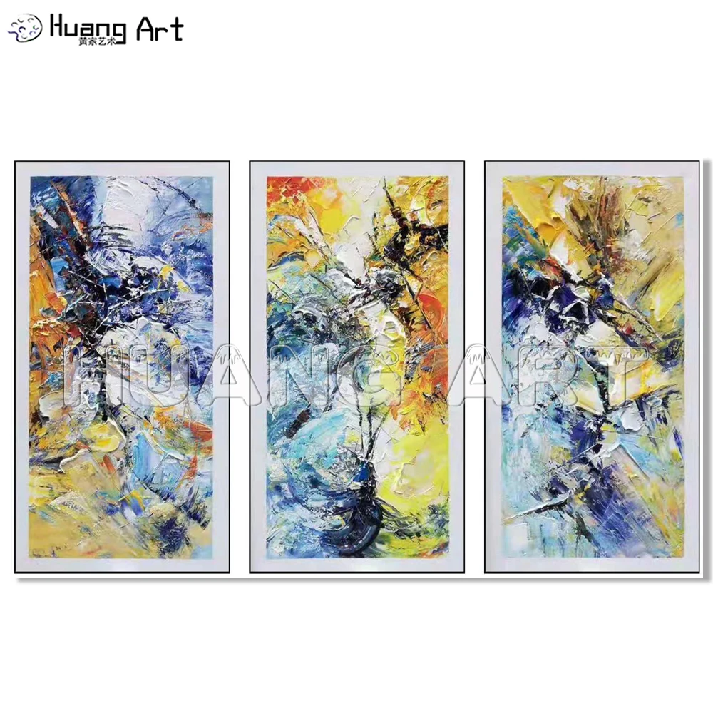 Professional Painter Hand Painted Acrylic Canvas Painting for Room Decor Modern Abstract Knife Texture Wall Art Oil Painting