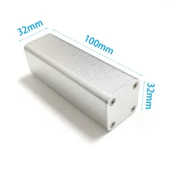 Aluminum Alloy Shell Electrical Project Enclosure Small Power Case DIY 32*32*100mm Silver