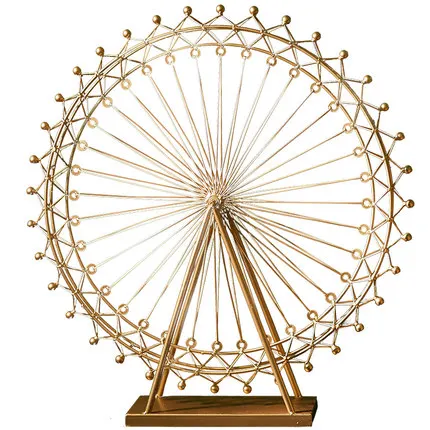 Nordic Style Home Room Bedroom Decorations Wrought Iron Ferris Wheel Ornaments Porch Wine Cabinet Creative Personality