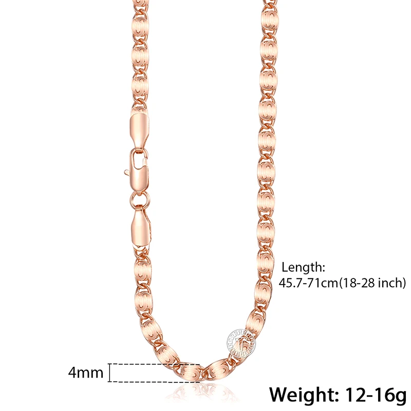 Jewelry Set For Women Men Rose Gold Bracelet Neckalce Set Snail Chain 2018 Fashion Dropshipping Jewelry Gifts Male 4mm KGS181