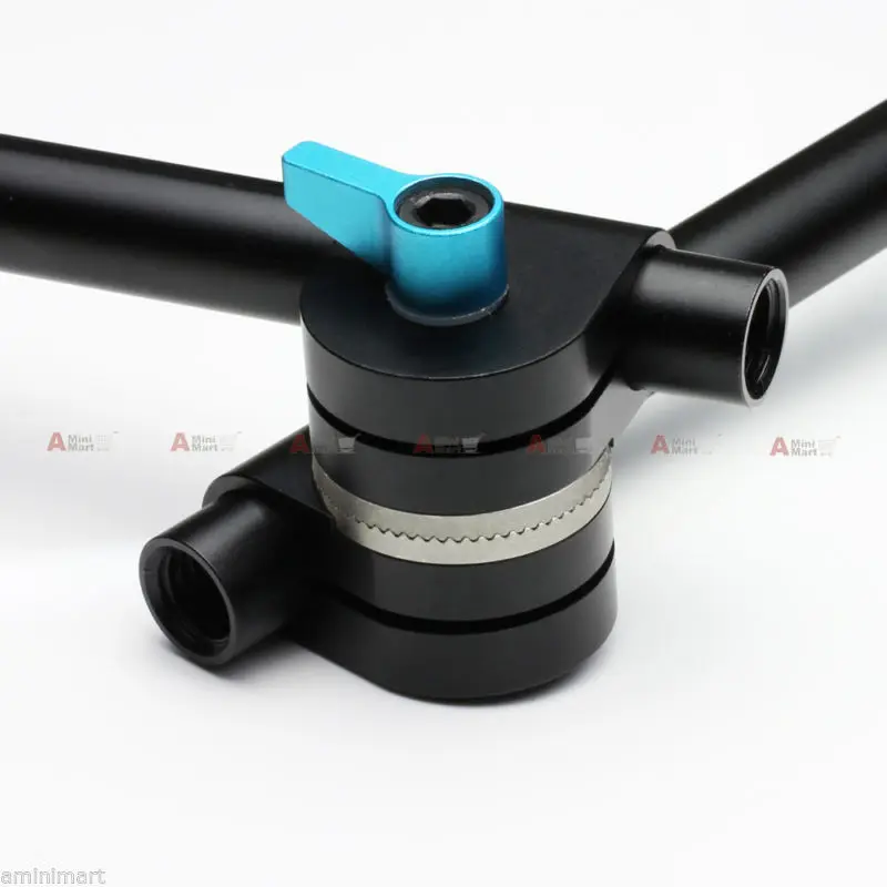 15mm Rod Clamp DSLR Rig 360 Degree Swivel Extension Arm Rail Block fr 15mm Rod System Follow Focus Movie Camera Matte Box EVF