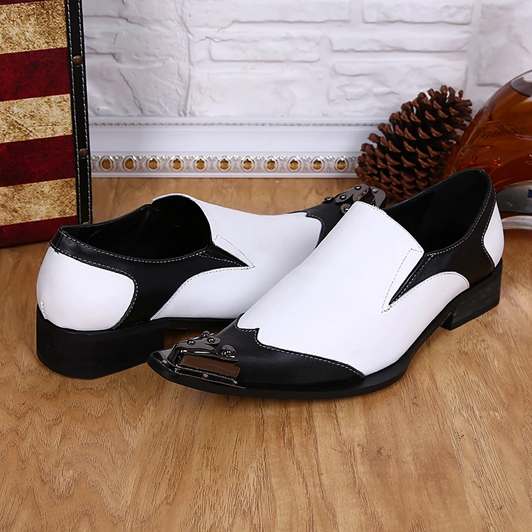 

White black italian shoes brand mens dress studded loafers oxfords pointed toe slip-on moccasins burgundy spike mens shoes