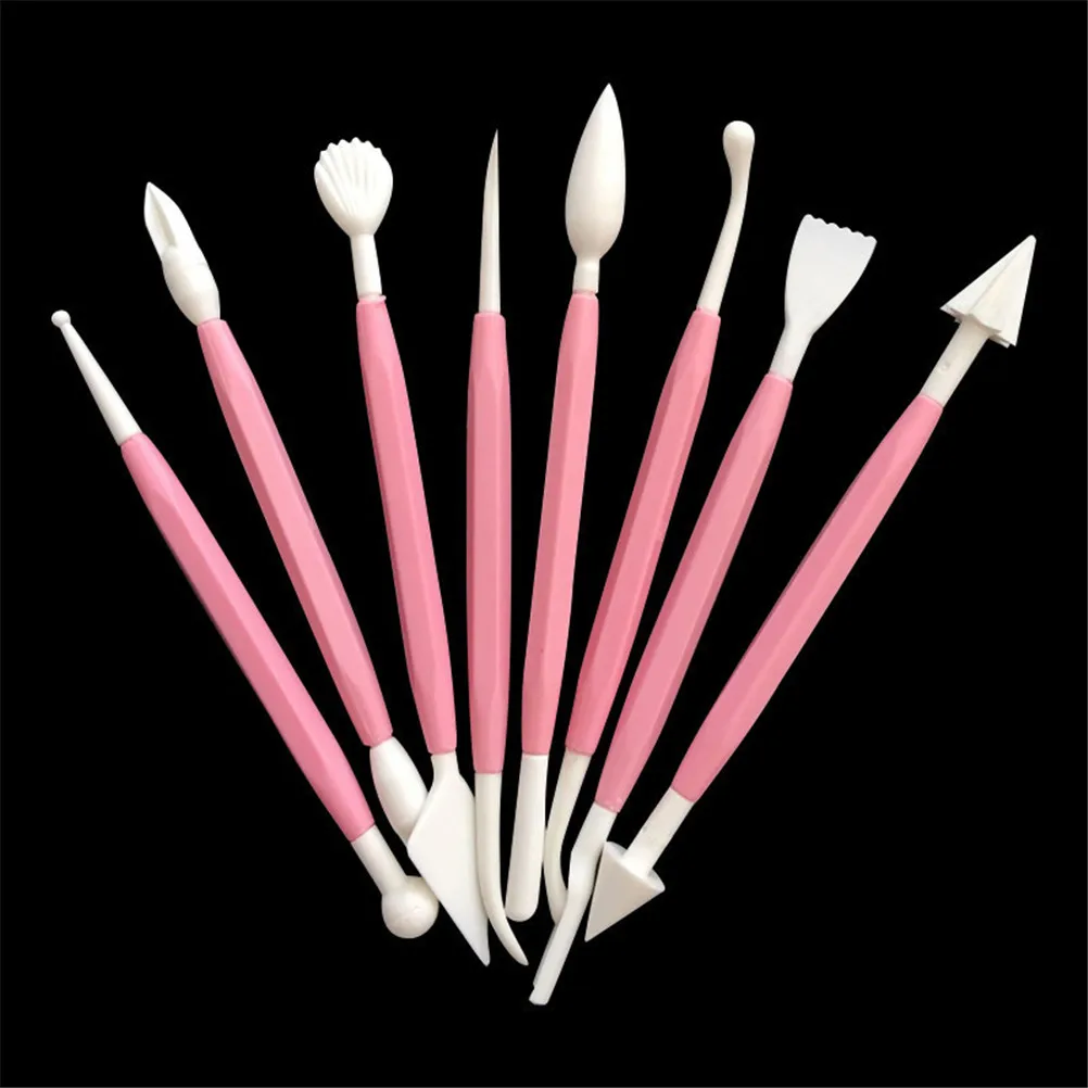 8pcs/set Plastic Clay Sculpting Set Wax Carving Pottery Tools Carving Sculpture Shaper Polymer Modeling Clay Tools