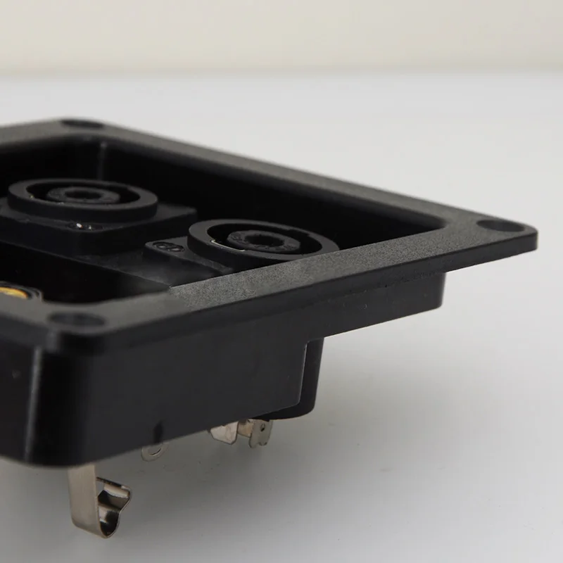 2pcs/lot Six bit  speaker junction box connectors Double card sockets Double 6.5mm binding posts New ABS material