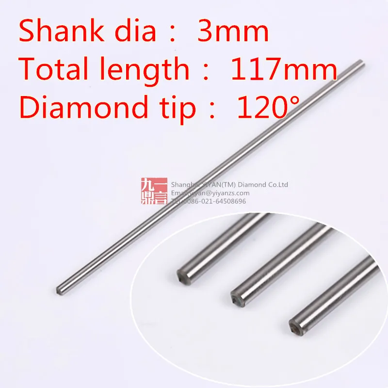 

3pcs/lot 3mm shan 120 degree diamond drag knife engraver bits points for engraving machine use metal engraving bit point