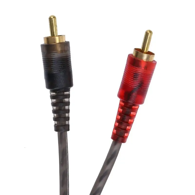 27cm 1 RCA Female to 2 RCA Male Cable RCA Hub Y Type Splitter Pure Copper Cord Wire Line for Car Audio System Subwoofer Player