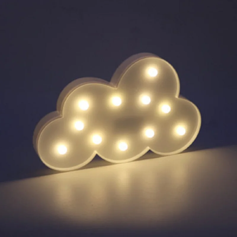 Lovely White/Blue Cloud LED NightLight Warm White Table Lamp Marquee LED light Nice Gift for Children Room Decorations luminaria