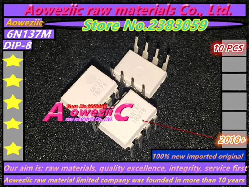 Aoweziic 10 PCS  2021+ 100% new imported original  6N137  6N137M   DIP-8  6N137S  6N137SDM   SOP-8      optical isolator chip