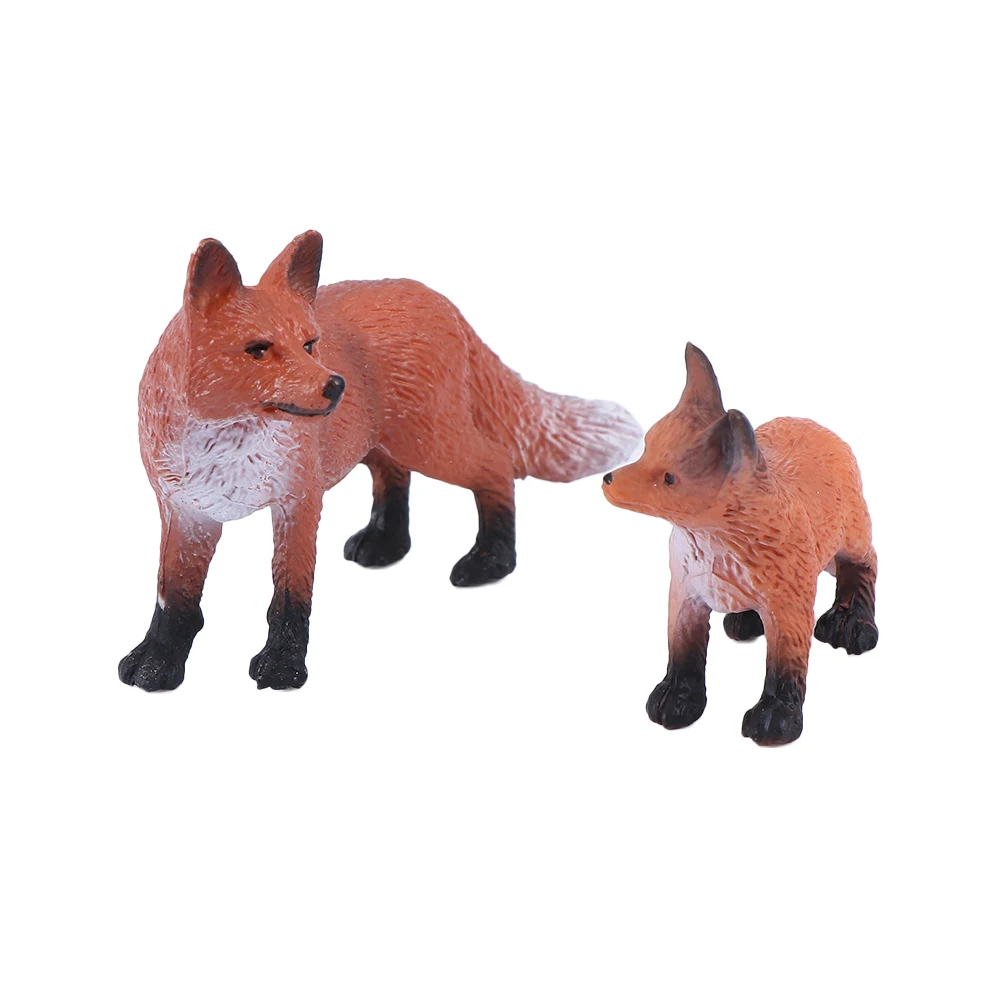 

Mini Simulation Red Fox Models Home Garden Statues Ornaments Figurine Forest Decoration Educational Toys Gift For Kids