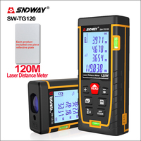 SNDWAY Rangefinder Laser Double Horizontal Bubble Distance Meter Range Battery-Powered  Hand Tool Device SW-TG50 70 100 120