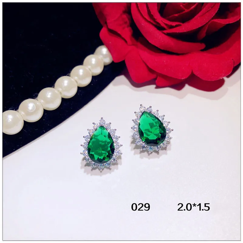 S925 Sterling Drop Earring For Women Vintage Created Emerald Fine Jewelry Long Cubic Zirconia Eardrop Trendy Temperament Brincos 6