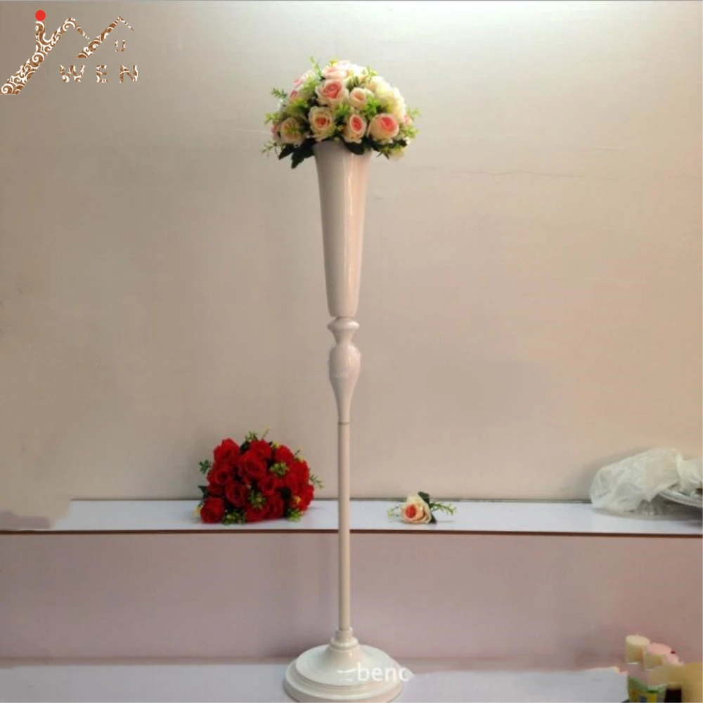 New Arrival White Flower Vase Height 120 cm Wedding Centerpieces Vase Decoration Event Party Road Lead 1 lot = 10 pcs