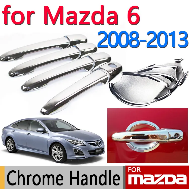 

for Mazda 6 2008-2013 Accessories Chrome Door Handle Atenza 2009 2010 2011 2012 Sedan Wagon Cover Car Sticker Car Styling