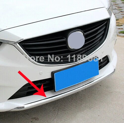 For Mazda 6 Atenza M6 2014 2015 ABS Chrome Front Bumper Cover Trim Car Accessories Stickers