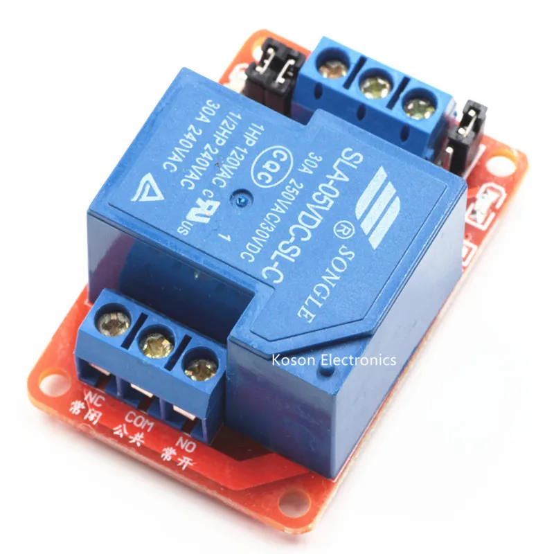 5V 30A 1-Channel Relay Module with Optocoupler H/L Level Triger for Arduino