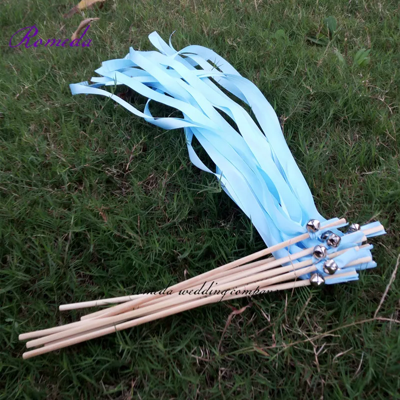 Hot seller light blue Stain Ribbon Wedding Ribbon wands celebrate Wands wish wands