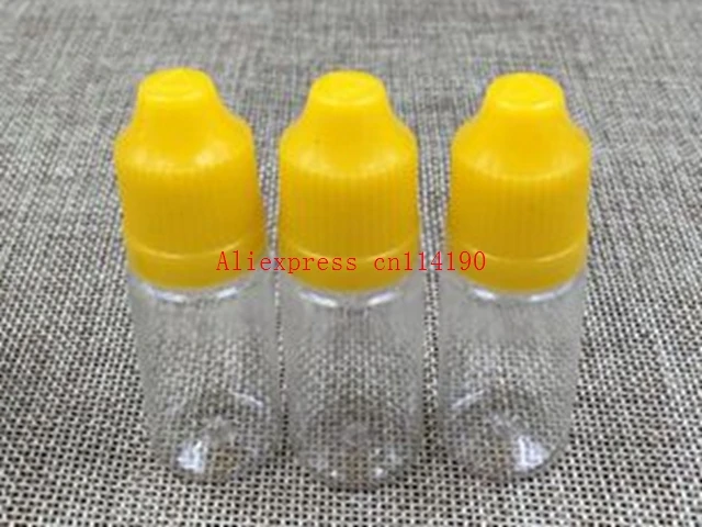 Brand new 10ML PET Cleaer Plastic Dropper Bottles With Childproof Cap and long fine tips, Empty Bottles For E-Juice