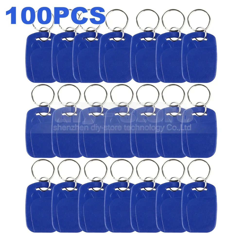 DIYSECUR 100pcs/lot 125Khz RFID Proximity ID Card Token Tags Key Keyfobs For Access Control System