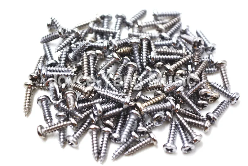 100pcs Chrome/Black/Gold Guitar Screws 2.1*10mm For Guitar Bass Machine Head Tuner Tuning Pegs