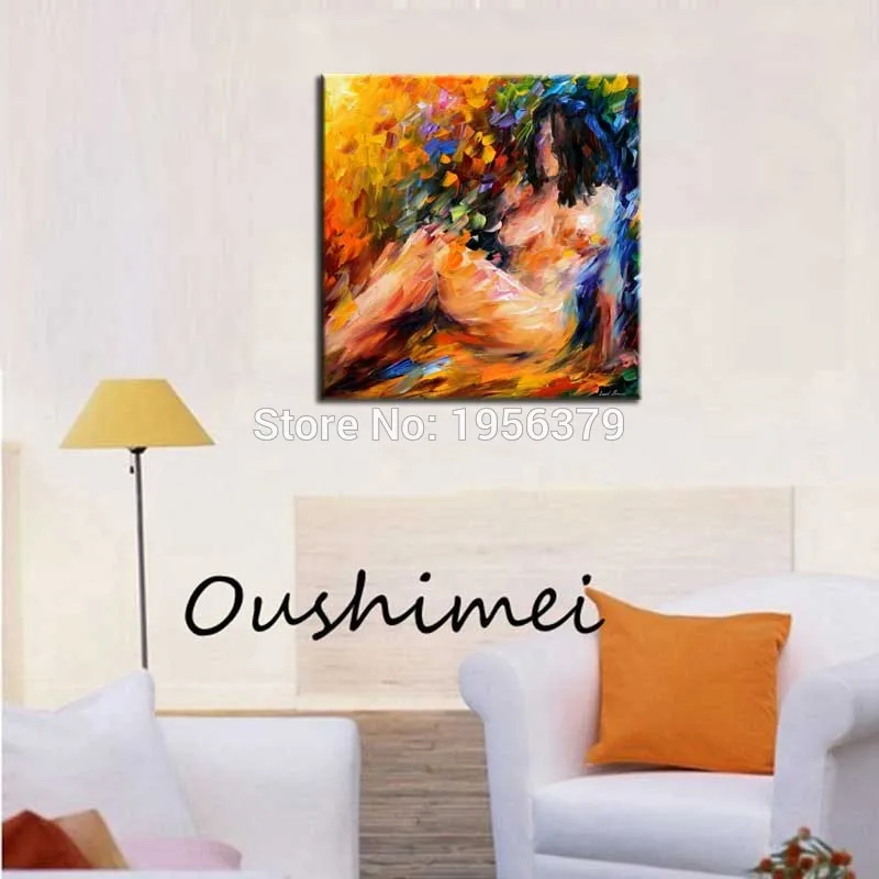 Abstract art sexy nude girl enjoyment eyes beautiful pure hand painted oil painting wholesale prices canvas oil painting