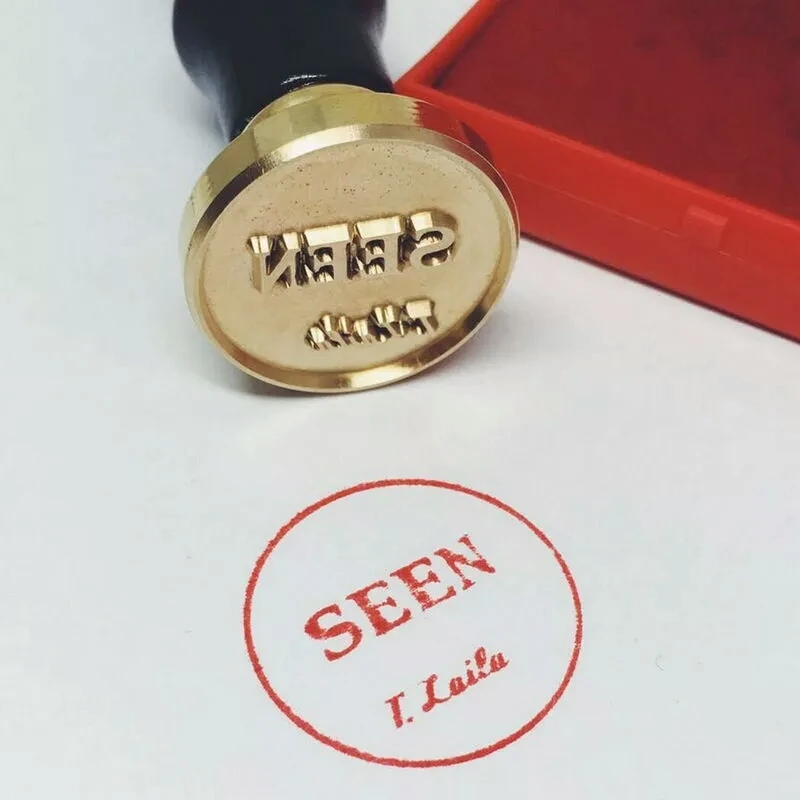 Custom Brass Ink Stamp wood handle,Personalized logo custom design,league DIY gift,various shape and High Quality