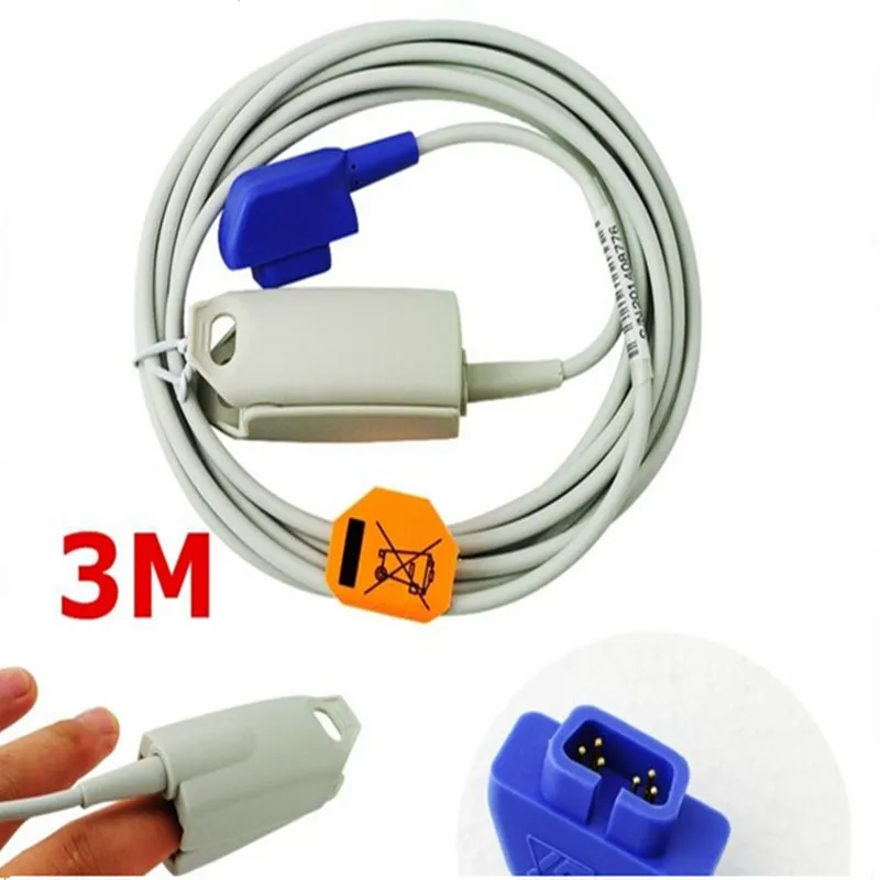 

Compatible for Criticare/ CSI 6Pin Adult FingerClip Spo2 Sensor Pulse Oximeter Spo2 Probe Oxygen Probe TPU 3M/3Feet