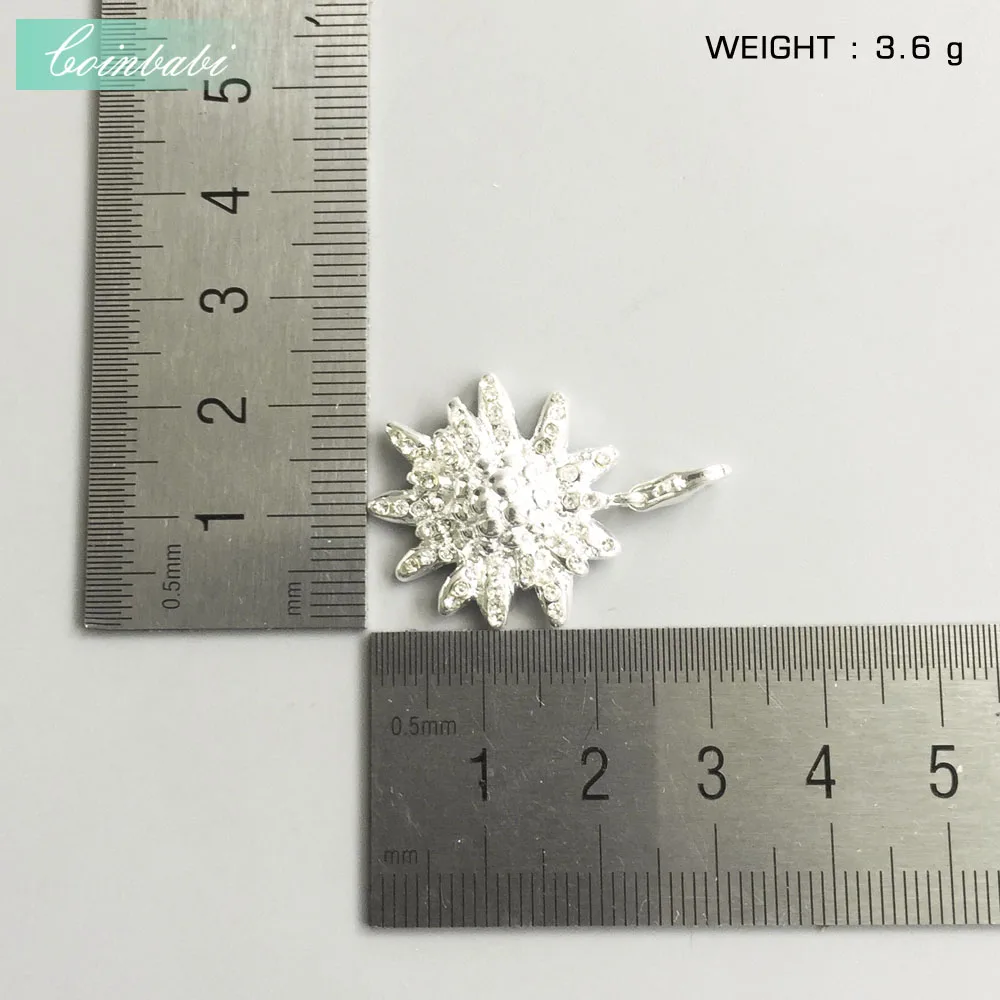 Pendant Edelweiss 925 Sterling Silver For Women Key Chains Promotion Western Initial Snowflake Pendant Charms Holder Components