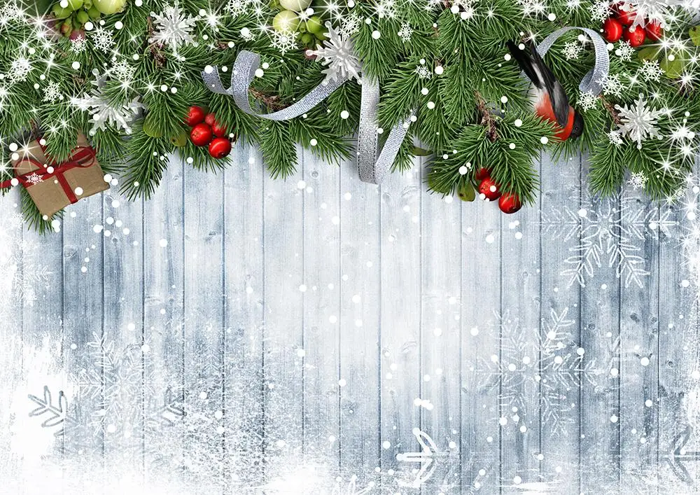 BEIPOTO White Christmas backdrops for photography Wood Wall White Snow Photo Background  holiday pictures santa xmas drops B-178