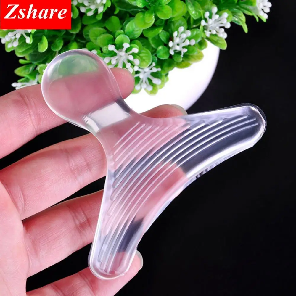 1Pair Silicone Soft Insert Heel Liner Grips T-type Thread High Heel Comfort Pads Feet Care Accessories
