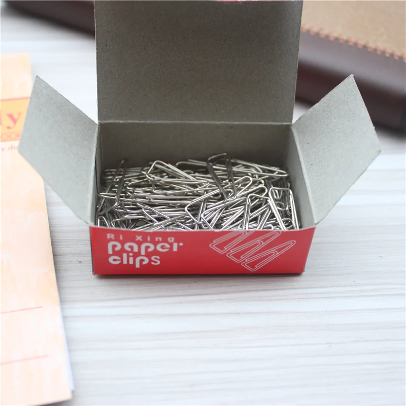 80PCS/Box offic Metal paper clip bookmark memo clip Office stationery supplies round clips