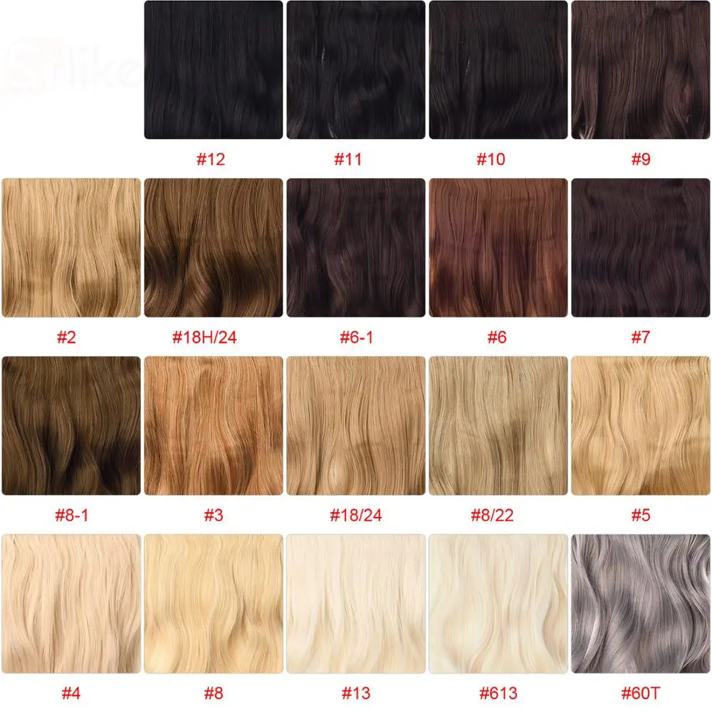 Silike-Extensions de Cheveux Synthétiques Ondulés à Clips, 24 Pouces, Fibre de Degré de Chaleur, 4 Clips, 17 Couleurs, 1 Pièce