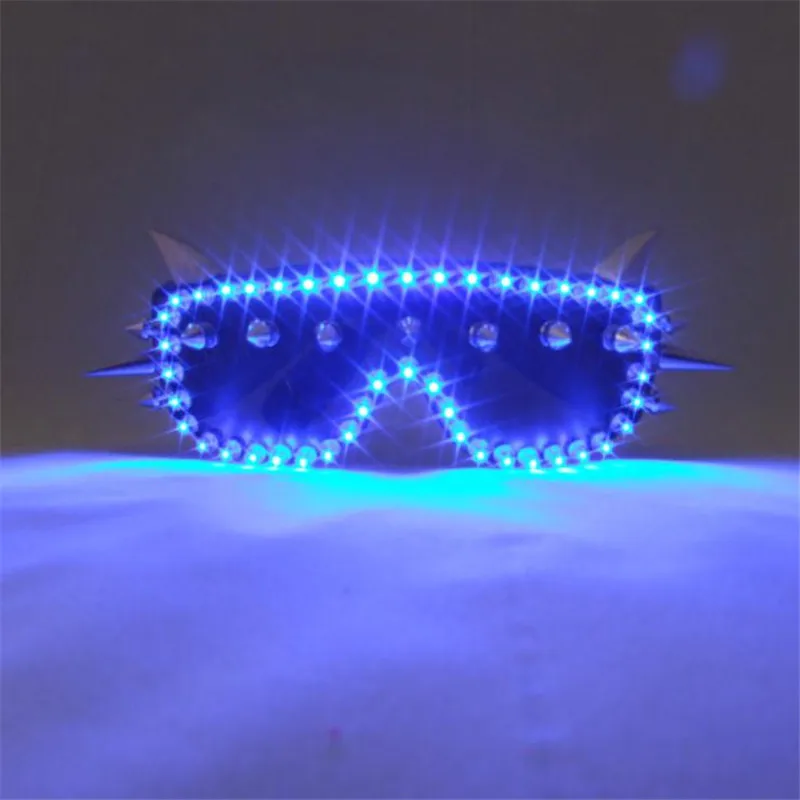 Hot Sale Blue Led Glasses Flashing Halloween Party Light Up Led Luminous Glasses Eyewear For Event Supplies DJ Club Stage Show