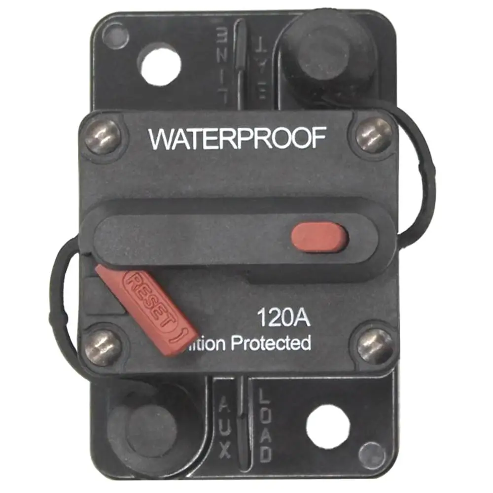 120A 150A 48VDC Waterproof Circuit Breaker Manual Reset Overload Protector with Selector Switch for Marine Boat RV F433-150A