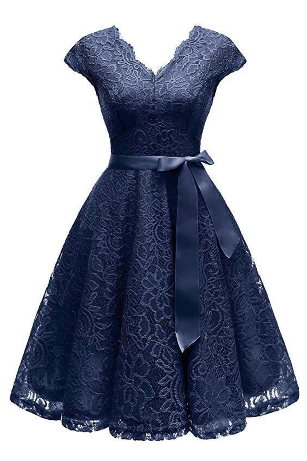 Cheap Short Evening Dress Sexy V Neck Sash A-line Elegant Party Prom Dress Formal Dress Homecoming Dresses Robe De Soiree image 4