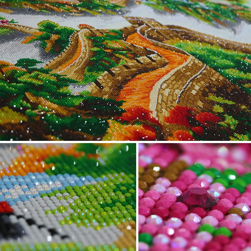 Special Diamond Mosaic Cross Stitch Kits Pearls Diamond Embroidery Scenery  Diy Diamond Painting  5d Home Decoration  Great Wall