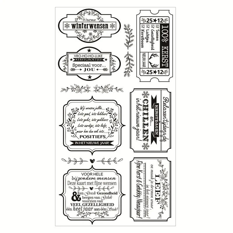 Dutch Text Word Pattern Transparent Clear Silicone Stamp/Seal For DIY Scrapbooking/photo Album Decorative Clear Stamp Lace