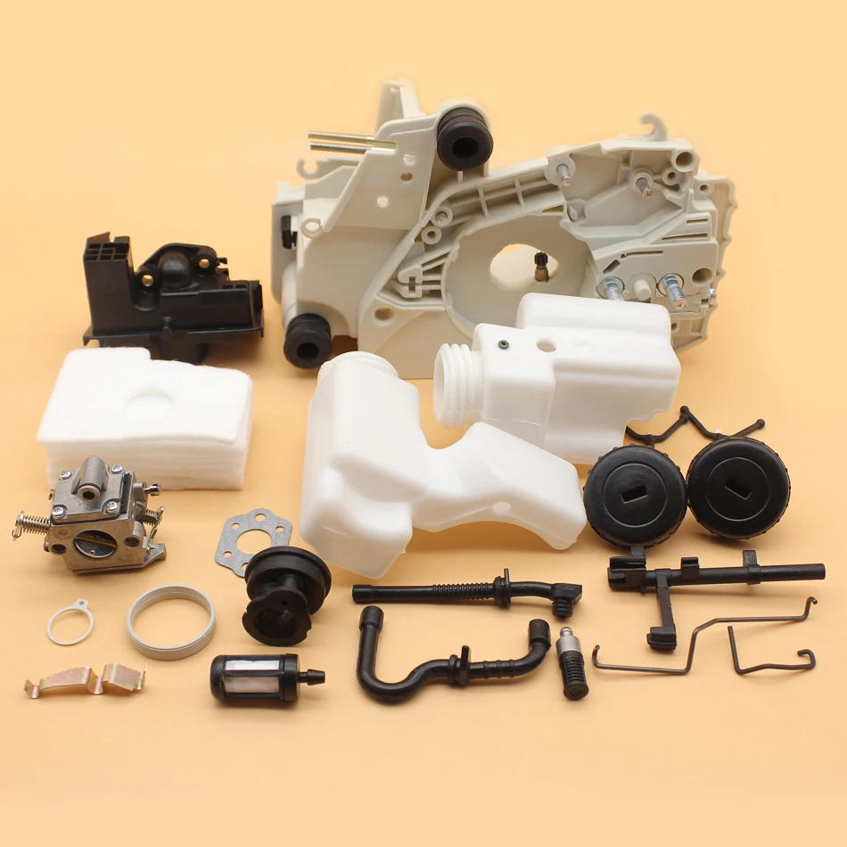 Crankcase Engine Housing Carburetor Air Filter Fuel Oil Tank Kit For STIHL MS180 MS170 018 017 Gasoline Chainsaw Plastic Parts